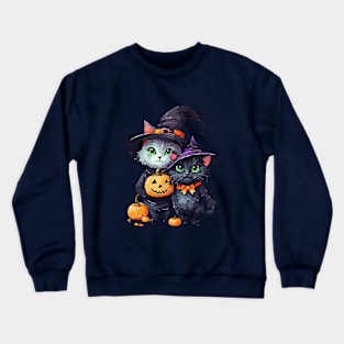 Kawaii  black cats Crewneck Sweatshirt